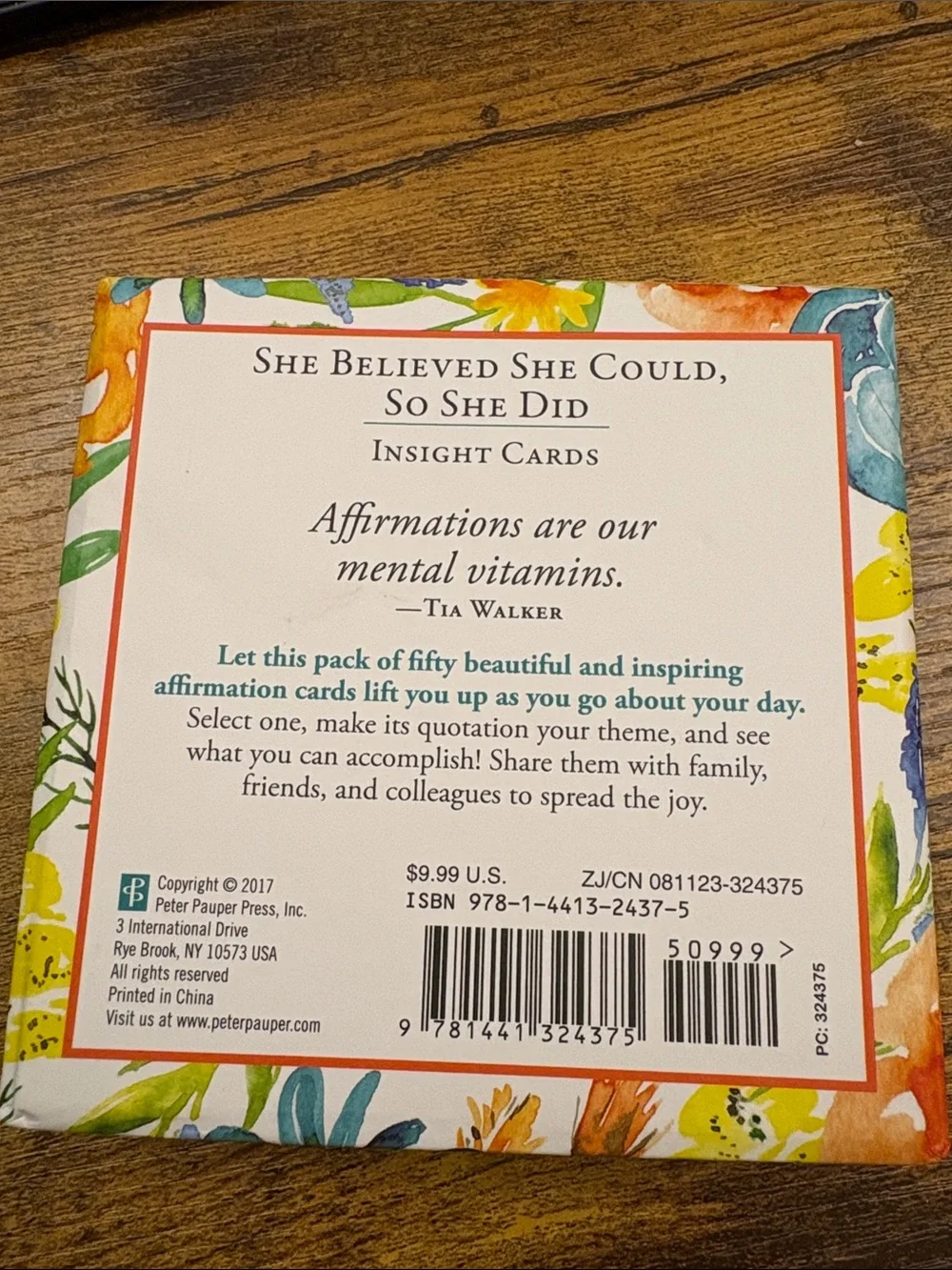 Inspirational Floral Insight cards She Believed She Could, So She Did